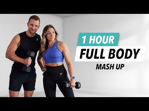 1 HOUR FULL BODY DUMBBELL WORKOUT at Home | Burn 1000 Calories [Strength & Conditioning]