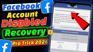 How To Recover Disabled Facebook Account 2026 Disabled Facebook Account Recovery 2026