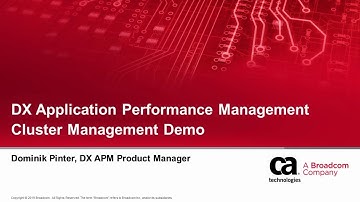 DX Application Performance Management Cluster Management Demo