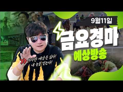【복병마(W) 공개】 9월11일 금요경마 예상방송/ 조철 실전베팅 /