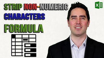 Strip Non-Numeric Characters Formula in Excel