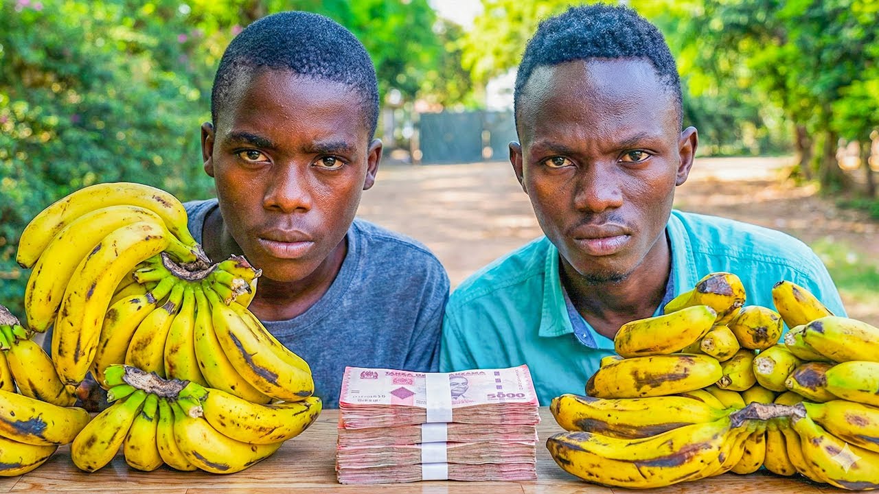 Banana eating challenge for money! This got serious 💰🍌