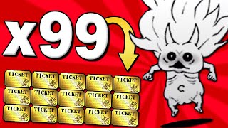 99 Rare Tickets vs SUPERFEST!! (Battle Cats)