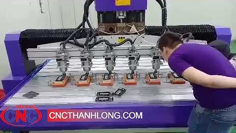 Máy cnc 6 đầu, gia công trên gỗ, chạm khắc gỗ, đồ nội thất (Ms Hằng 0965914101)