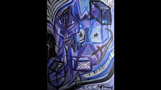 Thinking outside the Box -ABSTRACT painting by Jeff Ewing