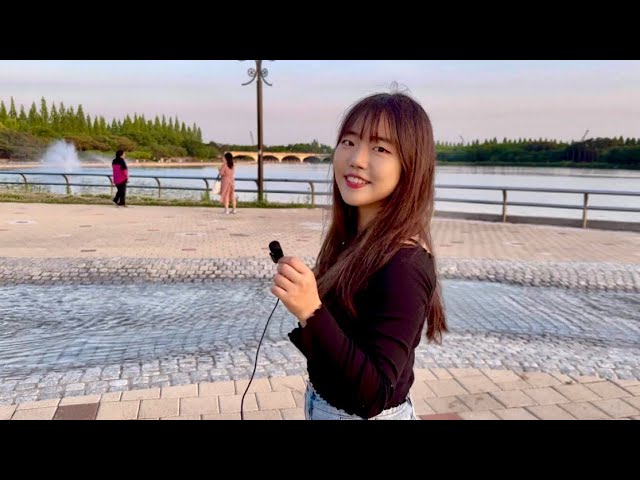 ASMR | 첫 야외 호수공원 asmr / public asmr🌿