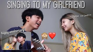 I SURPRISED MY GIRLFRIEND IN OUR MONTHSARY (she cried?) | ShEms