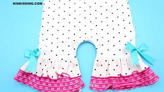 Dots Letters Heart Print Romper Bow Cotton Jumpsuit Long-sleeve for Baby Girls Wholesale