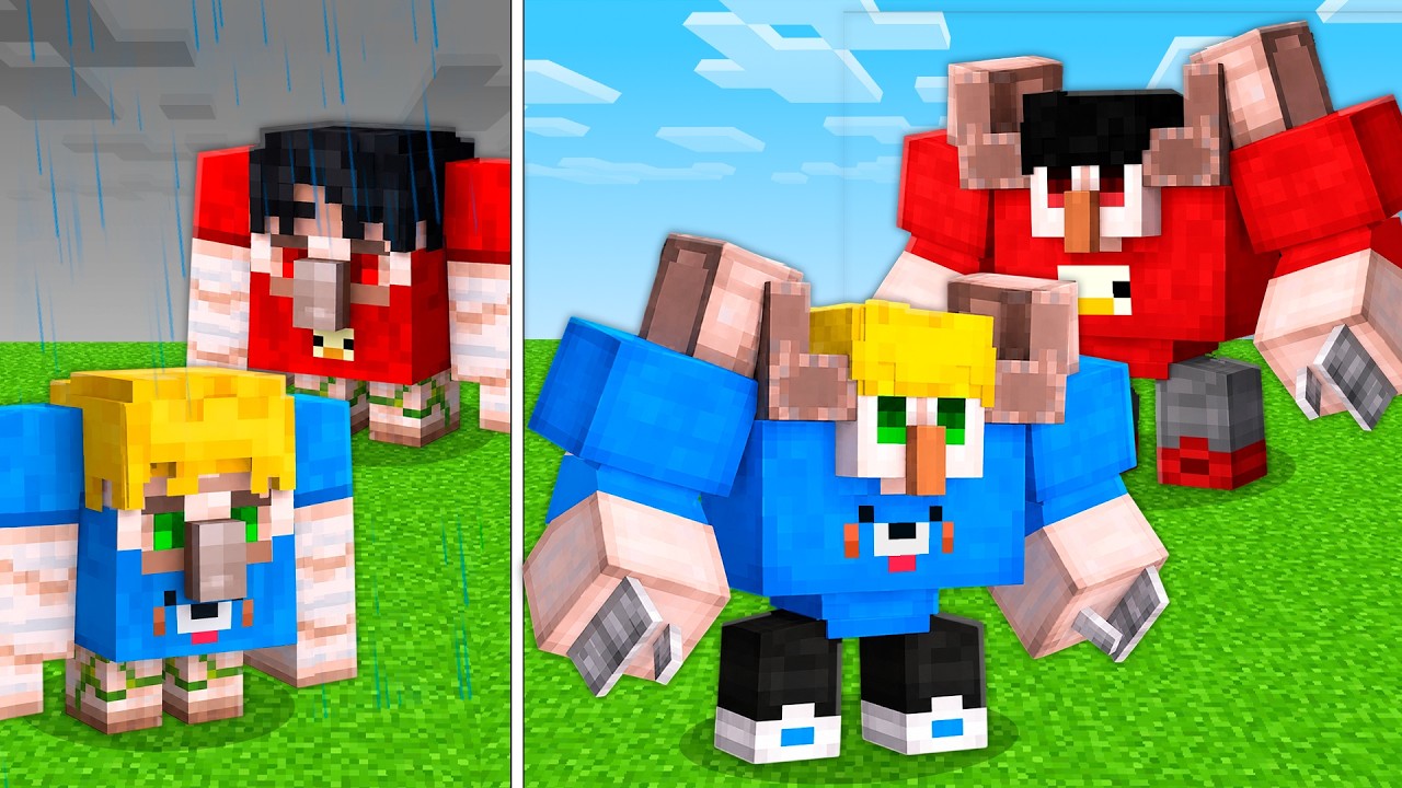 Fui ADOTADO pela FAMILIA de IRON GOLEM no minecraft
