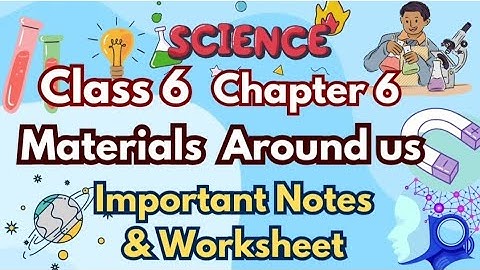 Class 6 Science Chapter 6 | Materials Around Us |  Important Notes + Worksheet | Curiosity Ncert