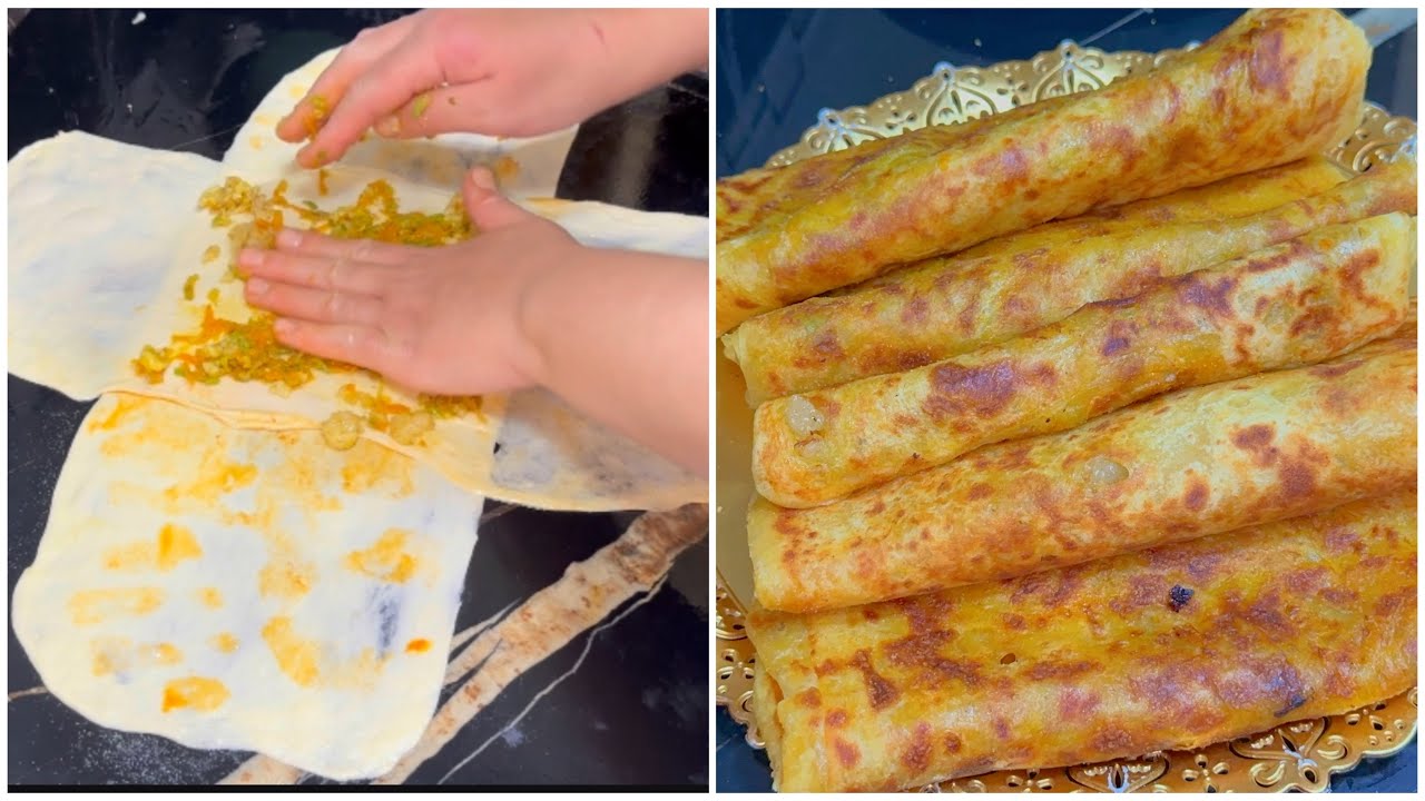 وداعاً العذاب وتمارة 💪مسمن معمر بطريقة طي جديد ومورق ومقرمش بلا دليك ولا تكوار#فطائر_المقلاة