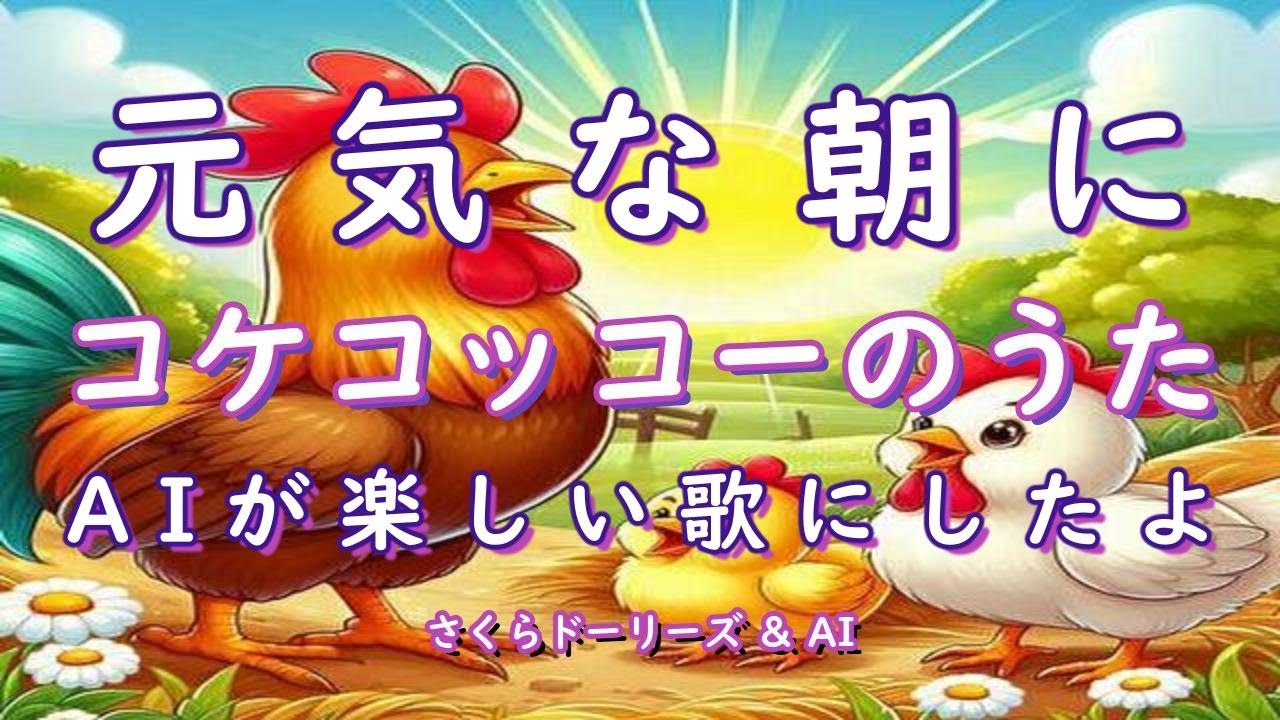 童謡 コケコッコーのうた ～夜が明けた、さぁ朝が来た、元気にニワトリ