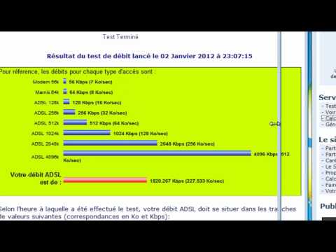 Tester le débit ADSL d'une connexion Internet Maroc Telecom