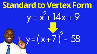 How to Convert Standard Form to Vertex Form Using Completing the Square
