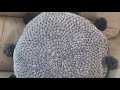 خداديه دائريه بخيط القطيفه كروشيهcircular Crochet Pillow 