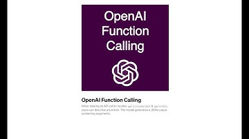 OpenAI Function Calling when using models gpt-3.5-turbo-0613 & gpt-4-0613.