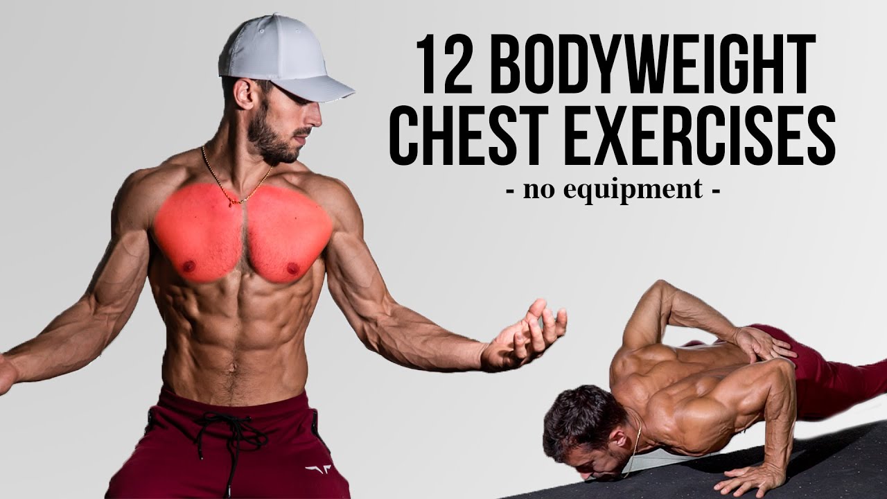 12 BEST Bodyweight Chest Exercises (at home, no equipment) 