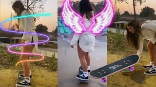 Addison Rae Skateboarding