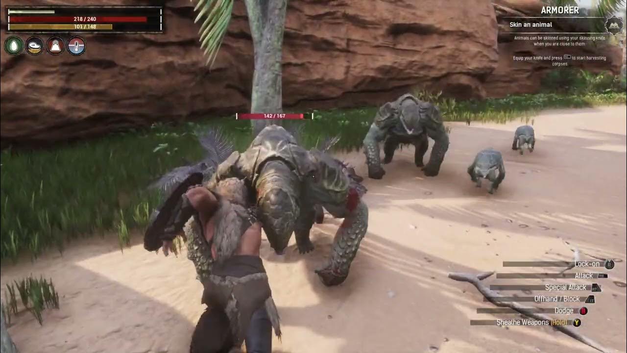 Conan Exiles Ep6 Getting An Armorer & Levelling Up Follower YouTube