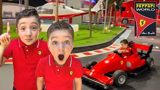 Oliver Rides Rollercoasters! Ferrari World Theme Park Abu Dhabi! 🎢 Indoor Theme Park for Kids