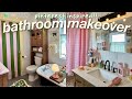 AESTHETIC BATHROOM MAKEOVER🫧🎀  organization, decor, DIY projects *pinterest inspired*