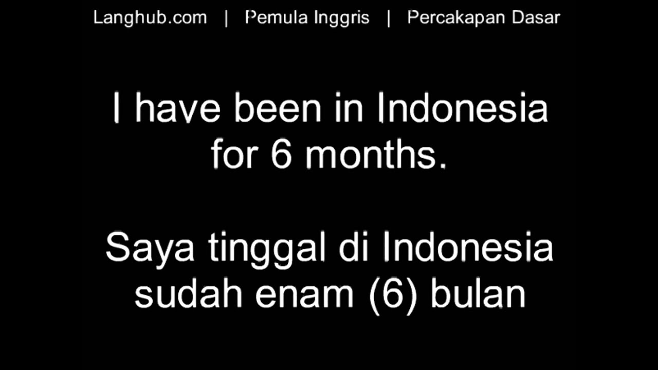 Percakapan Dasar Langhub com Belajar Bahasa  Inggris  