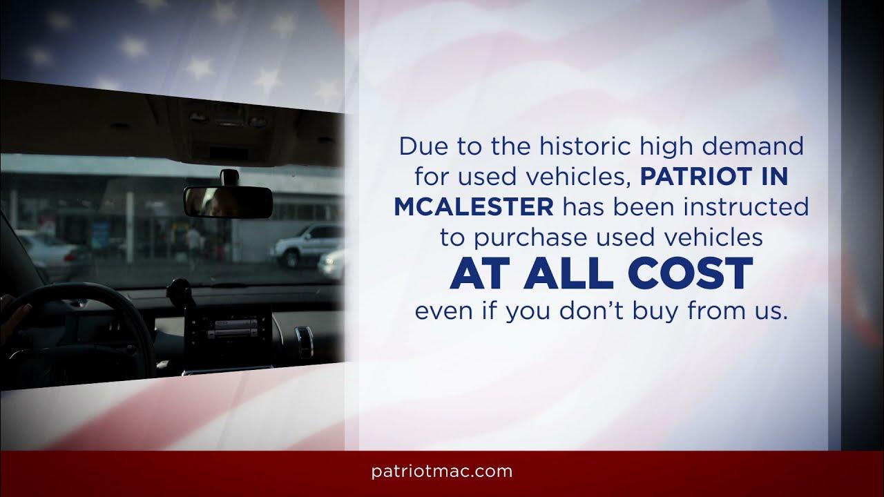 Patriot Chrysler Dodge Jeep Ram McAlester - Needs Your Vehicle - YouTube