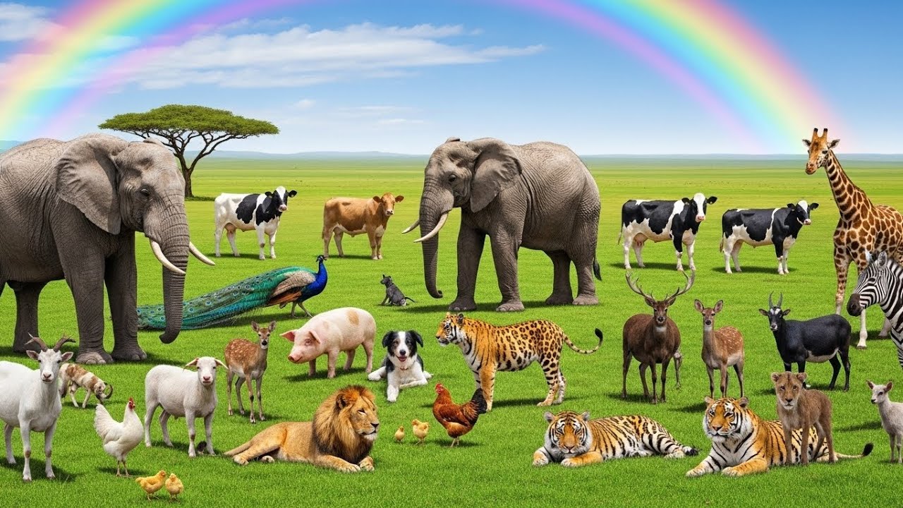 Amazing Farm Animal Sounds Buffalo ,Cow ,Pig ,Duckling ,Cat ,Rabbit ,Sheep ,Horse  Animal Moment