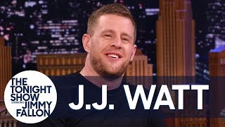 J.J. Watt and Jimmy Struggle Through an Interview After Taking the Hot Ones Challenge