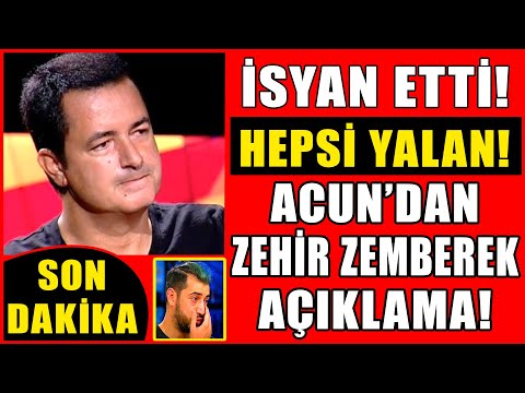 Acun Ilıcalı İsyan Etti! Hepsi Yalan Hepsi İftira Dedi! Acun'dan Zehir Zemberek İlk ve Son Açıklama!