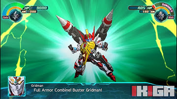 BUSTER GRIDMAN DEBUT ATTACK ANIMATION GRIDMAN COMBINED BUSTER BORR バスターグリッドマン - SUPER ROBOT WARS 30