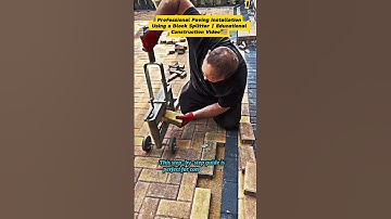 Professional Paving Installation Using a Block Splitter | Educational Construction Video🇺🇸