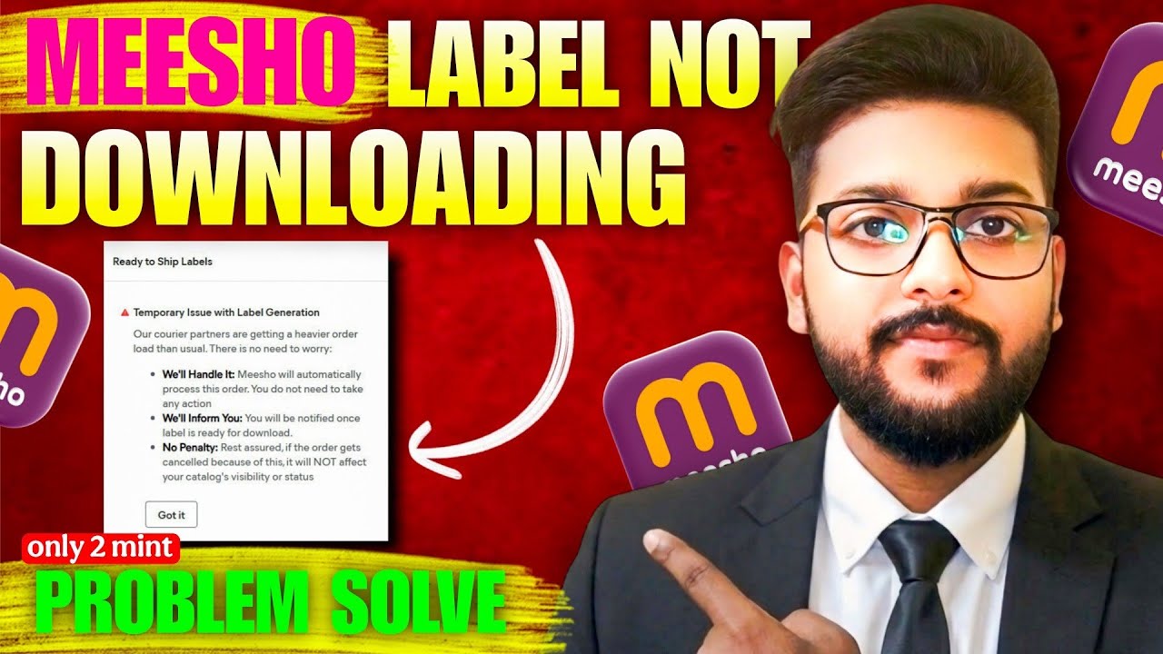 Meesho Label Not Generating? Complete Solution & Meesho Seller Problem ...