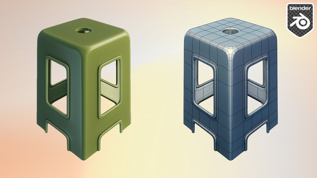 Plastic Stool Modeling in Blender 3D - YouTube