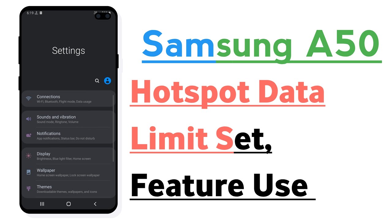 Samsung A50 Hotspot Data Limit Set YouTube