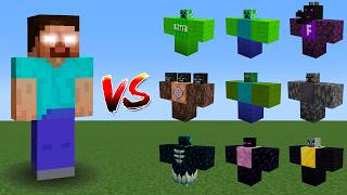HEROBRIN vs All Minecraft Bosses,Wither Storm,Warden - Minecraft Mob Battle
