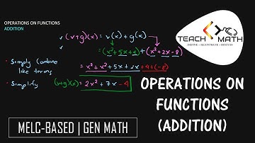 Operations on Functions (ADDITION) | GENERAL MATHEMATICS
