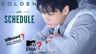 JUNGKOOK 'GOLDEN' SCHEDULE: Performance on 2023 BBMA and EMA & more!