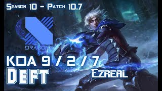 DRX Deft EZREAL vs APHELIOS ADC - Patch 10.7 KR Ranked