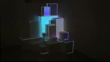 Music visualization mapping on boxes by processing