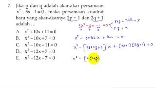 Rumus umum persamaan kuadrat baru dari akar