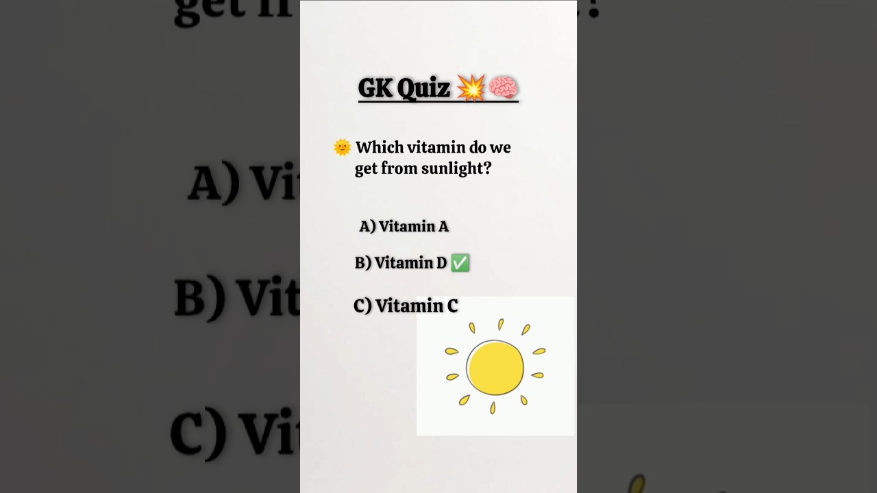"Which Vitamin Do We Get from Sunlight? ☀️🤔