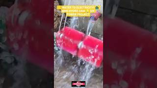 ⚡ WATER TO ELECTRICITY! 🏞️ MINI HYDRO DAM 💡 DIY POWER project #shorts #scienceproject #youtubeshorts