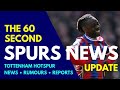 THE 60 SECOND SPURS NEWS UPDATE: Eze, Lloris, Dier, Toney, Ferguson, Bissouma "I Want to Win!"