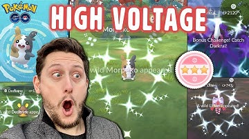 *SHINY Morpeko* CAUGHT! High Voltage Shiny Boosts & We Got ANOTHER Shundo! (Pokemon GO)