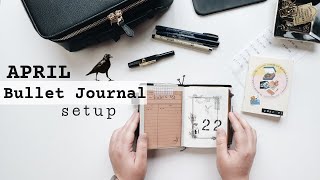 April 2022 Bullet Journal Setup in my Passport Size Traveler&#39;s Notebook