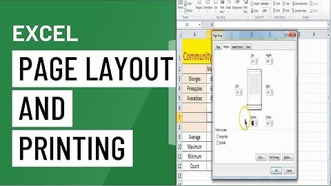 How to use Page Layout in Microsoft  Excel in Urdu/Hindi ?
