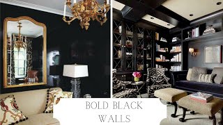 Bold Black Walls | Living Room Black Walls |  Black Living Room | And Then There Was Style