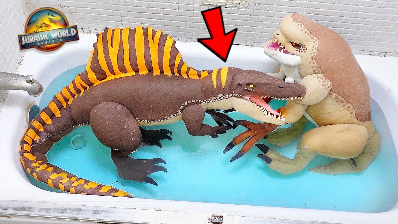 Возрождение всего Юрского периода - Спинозавр против Дистортуса Рекса (Вечеринка в ванной)