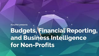 Budgets, Financial Reporting, and Business Intelligence for Non Profits